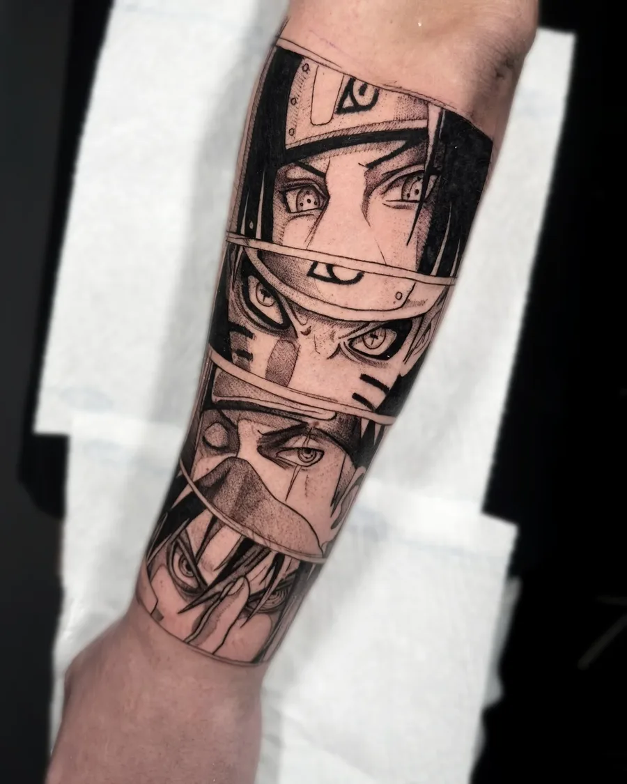 Anime татуировка blackwork — Море От Мастило Бургас