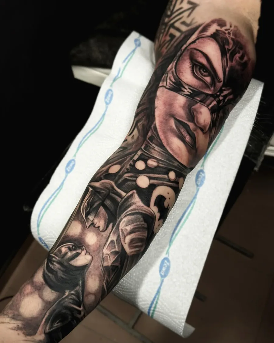 Реалистична татуировка ръкав — Море От Мастило Бургас