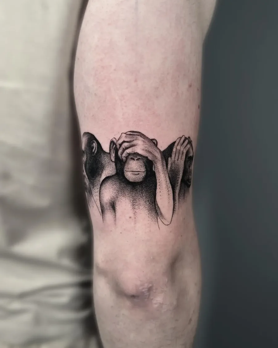 Татуировка маймуни three wise monkeys — Море От Мастило Бургас