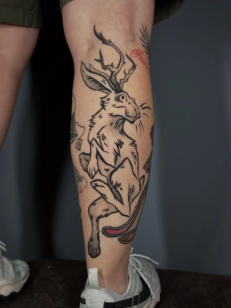 Traditional татуировка заек — Море От Мастило Бургас